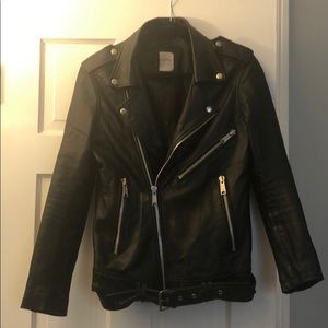 Authentic leather Carmar motorcycle jacket.